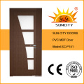 Porta interior de PVC com design em vidro (SC-P036)